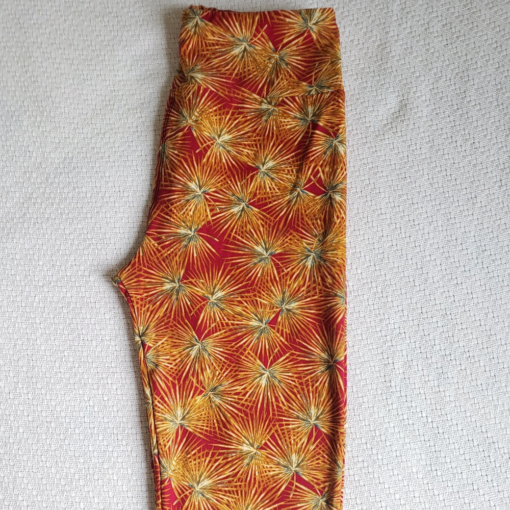 Lularoe Desert Leaves Leggings OS